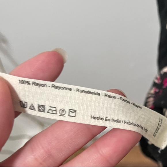 FREE PEOPLE Garden Party Black Floral Tiered Maxi Dress Size XS - Picture 9 of 14